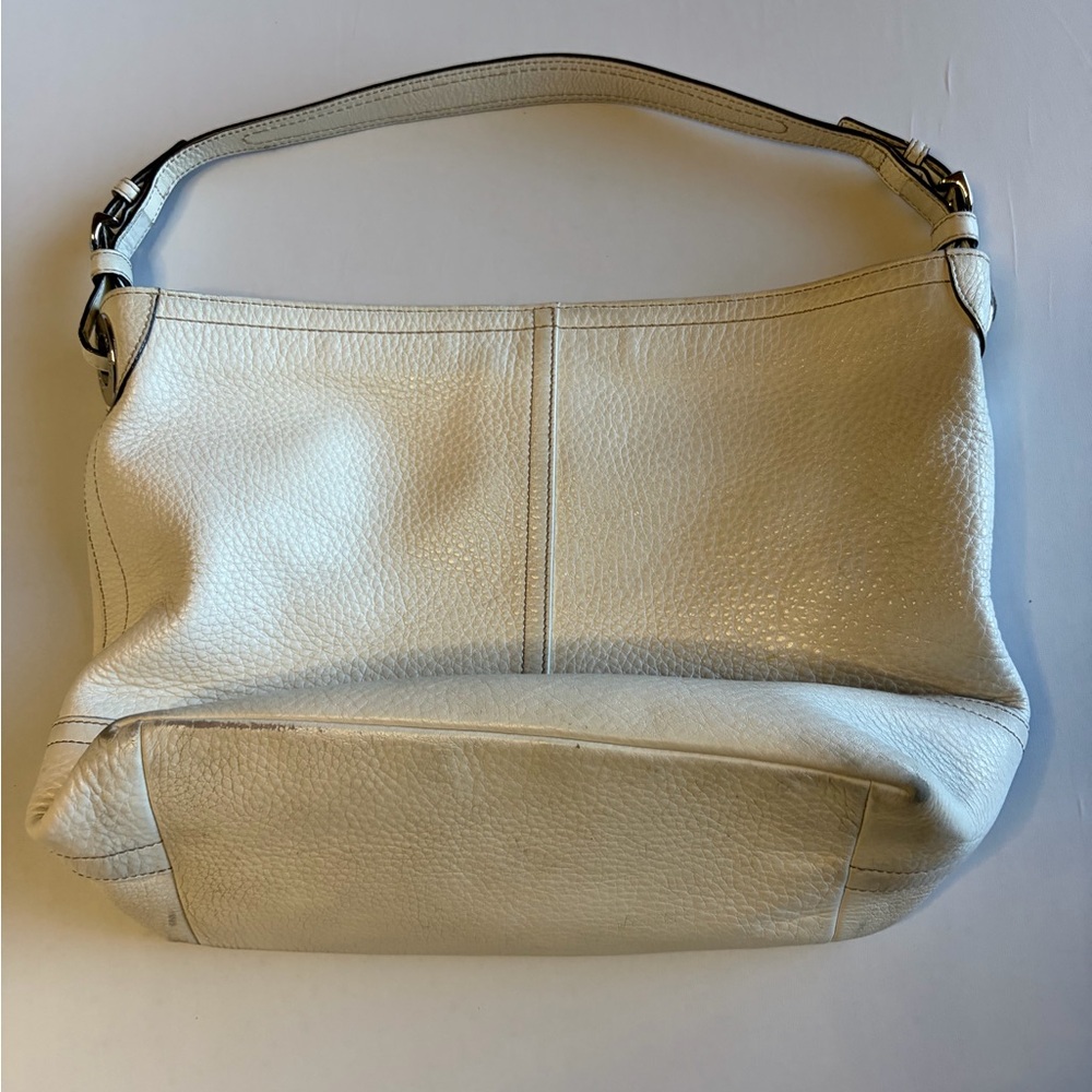 Coach Cream Leather Shoulder Bag